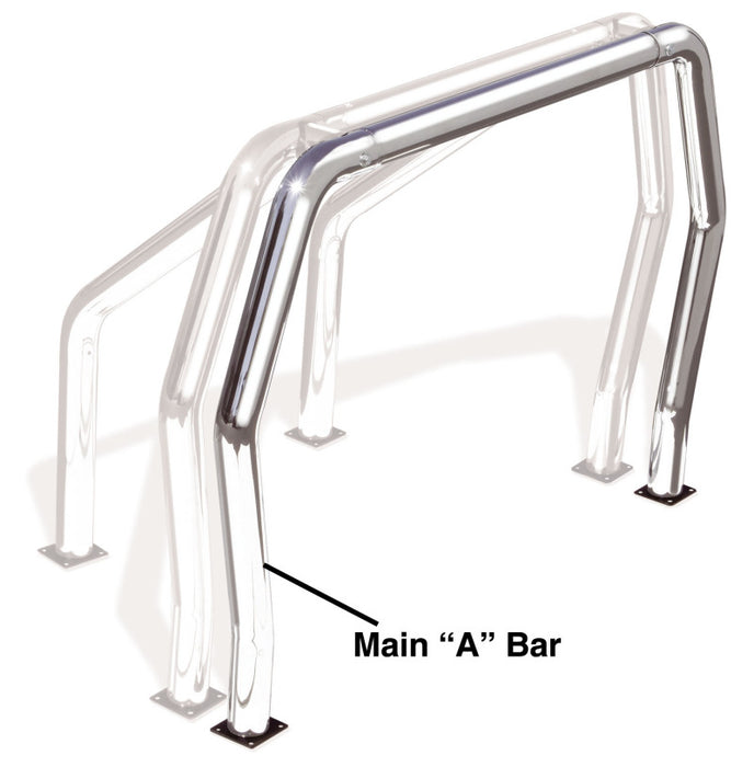 Barre de lit Go Rhino RHINO - Barre principale avant A - Chrome