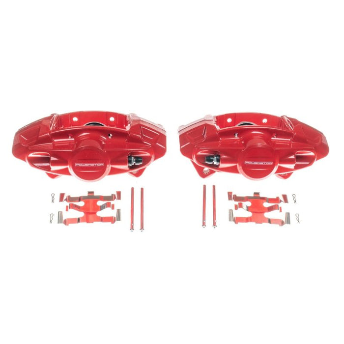 Étriers arrière rouges Power Stop 09-19 Nissan 370Z sans supports - Paire