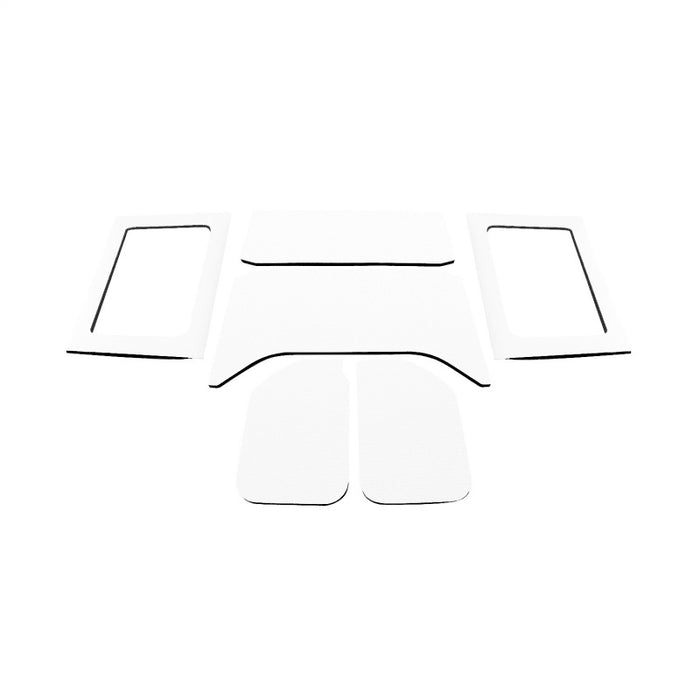 Kit de garniture de pavillon complet pour Jeep Wrangler JK 4 portes DEI 11-18 - 6 pièces - Blanc