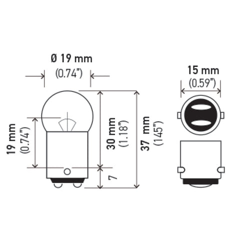 Ampoule Hella 90 12V 8W BA15d G6