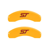 MGP 4 Caliper Covers Engraved Front & Rear No bolts/ST Yellow finish black ch