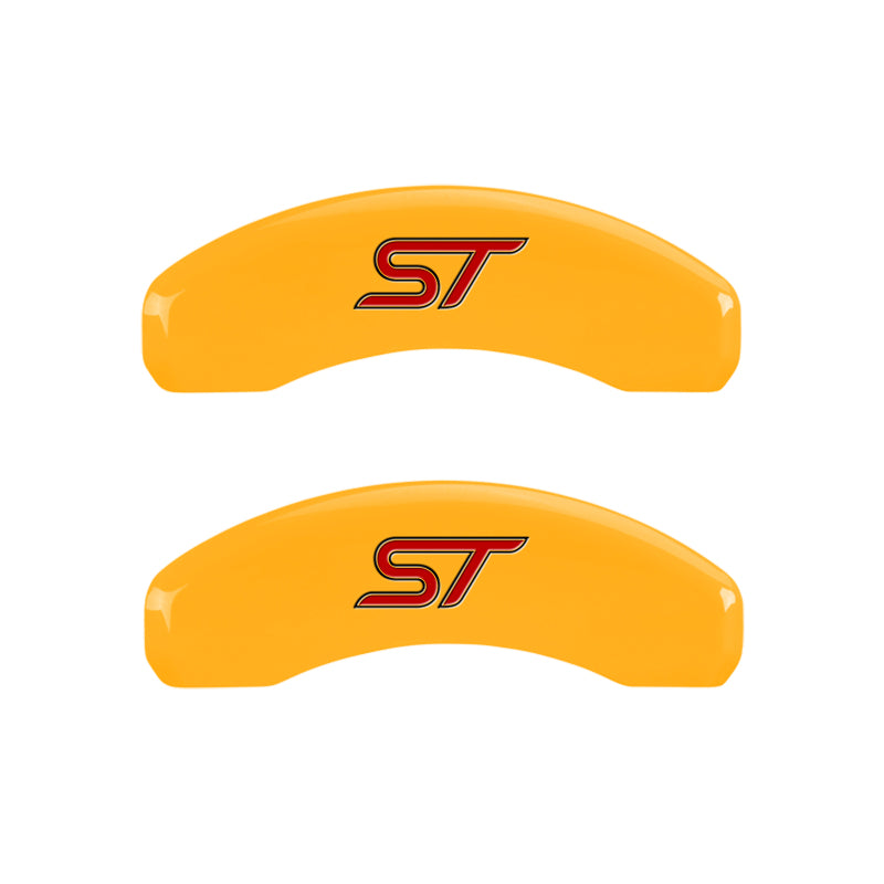 Couvre-étriers MGP 4 gravés avant et arrière avec logo ovale/finition noire Ford argent ch