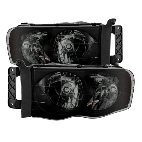 xTune Dodge Ram 1500 02-05 Amber Crystal Headlights HD-JH-DR02-AM-BSM