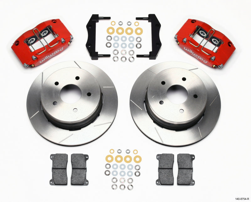 Kit de jantes radiales arrière Wilwood Dynapro 12,19 pouces percées rouge Pontiac GTO 2004-2006