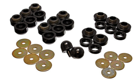 Ensemble de supports de carrosserie (cabine) noirs pour Jeep Wrangler YJ et TJ 97-06 Energy Suspension