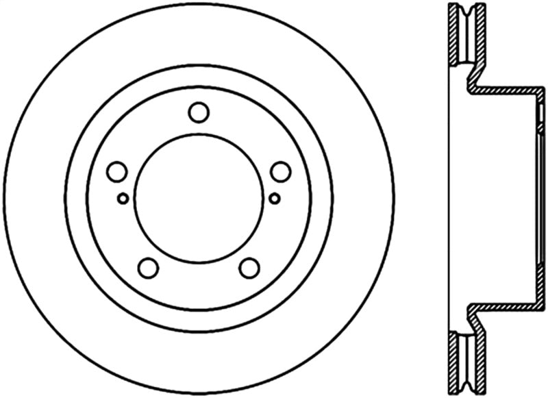 Disque de frein avant gauche fendu CRYO-STOP pour Lexus LX 450/470/570 / 08-13 Land Cruiser 08-13