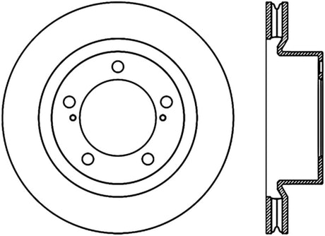 StopTech 08-13 Lexus LX 450/470/570 / 08-13 Land Cruiser Front Right Slotted CRYO-STOP Brake Rotor