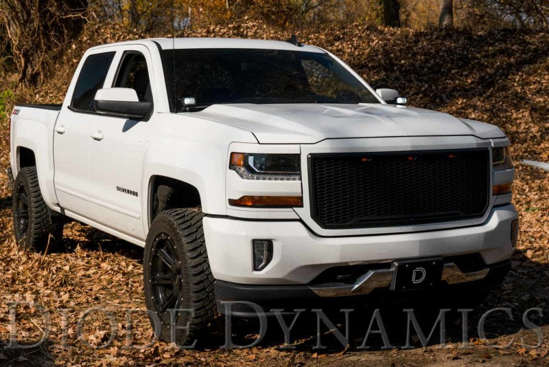Kit d'éclairage de fossé à LED Diode Dynamics 14-19 Silverado/Sierra SS3 - Combo blanc Pro
