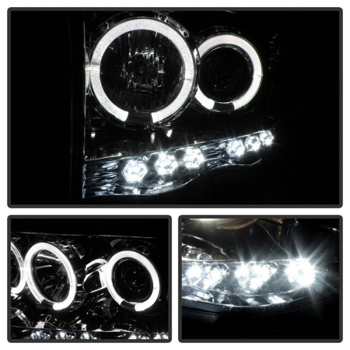 Phares de projecteur Spyder Dodge Ram 1500 02-05/Ram 2500 03-05 LED Halo LED Chrm PRO-YD-DR02-HL-C