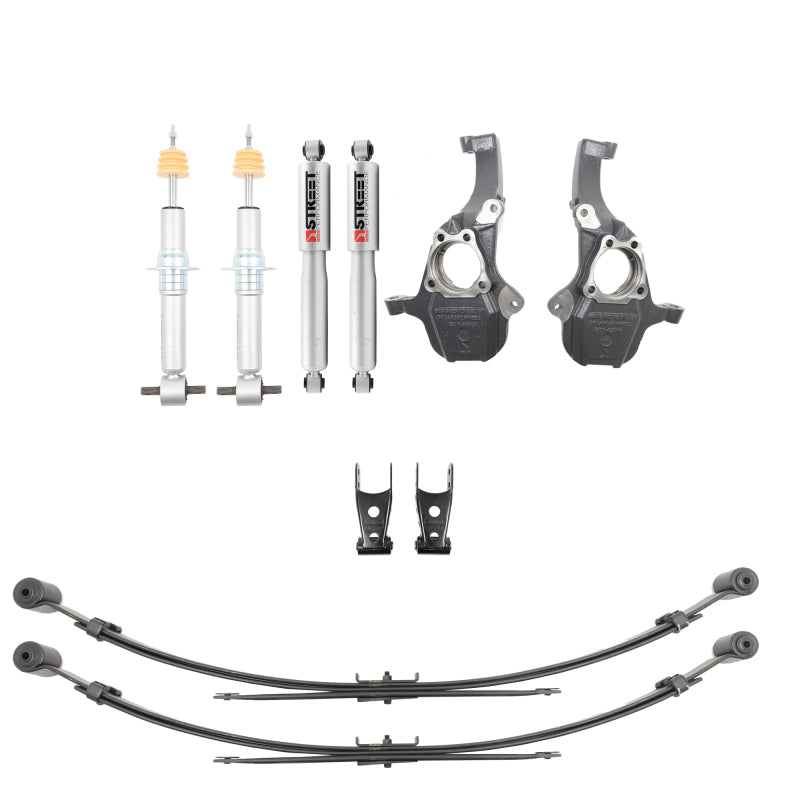 KIT D'ABAISSEMENT Belltech 2019+ GM Silverado/Sierra 1500 2WD/4WD -2-4in F / -4in R avec amortisseurs Street Perf