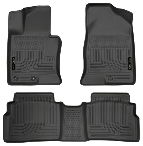Revêtements de sol noirs Husky Liners 11-12 Hyundai Sonata WeatherBeater Combo