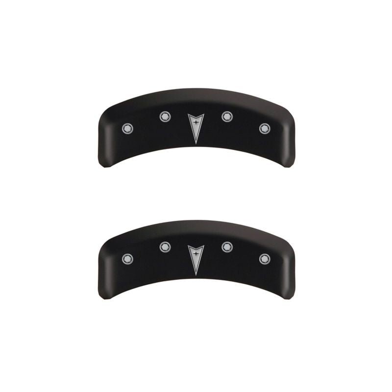 Couvre-étriers MGP 4 gravés à l'avant Pontiac gravés à l'arrière Flèche rouge finition argent ch