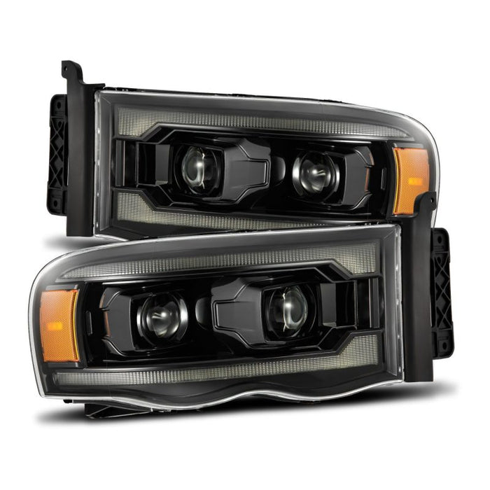 Phares à LED AlphaRex 02-05 Dodge Ram 1500 LUXX Projecteur Alpha Black avec Activ Light/Seq Signal