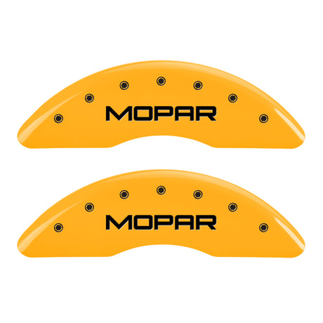 MGP 4 Caliper Covers Engraved Front & Rear Mopar Yellow Finish Black Char 2004 Chrysler Pacifica