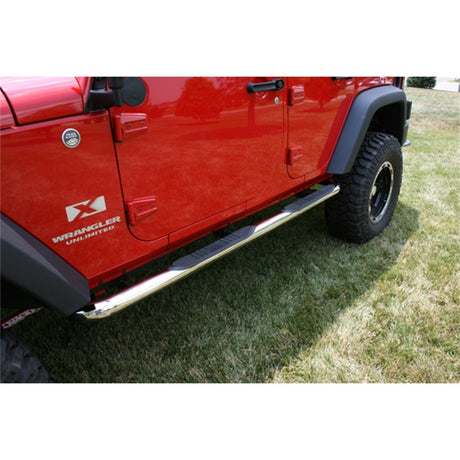 Marchepied latéral rond Rugged Ridge 3 pouces SS 07-18 Jeep Wrangler Unlimited JK