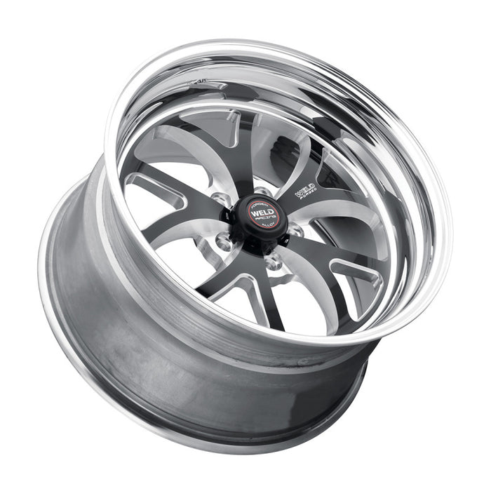 Roue noire Weld S76 15x10 / 5x4,75 BP / 7,5 po BS (plaquette moyenne) - Sans verrou de talon