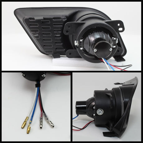 Feux antibrouillard à projecteur Halo Spyder Dodge Charger 2011-2014 avec interrupteur transparent FL-P-DCH2011-C