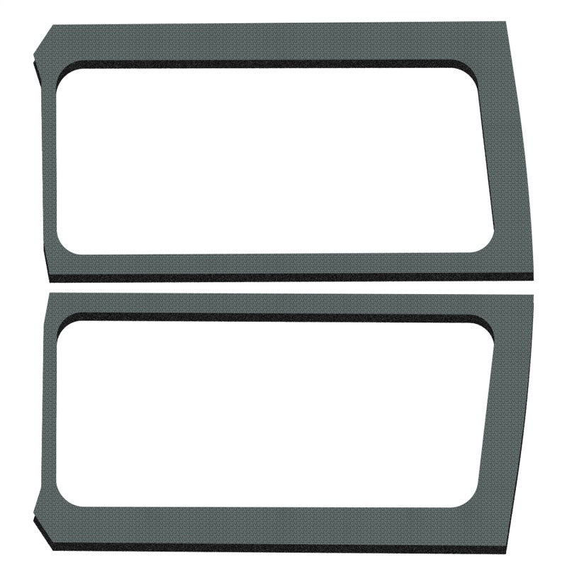 DEI 18-23 Jeep Wrangler JL 2 portes Boom Mat Garniture de lunette arrière - 2 pièces - Gris