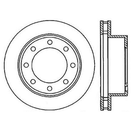 Rotor fendu avant droit StopTech Power Slot 00-05 Ford Excursion / 01-04 F250 4WD