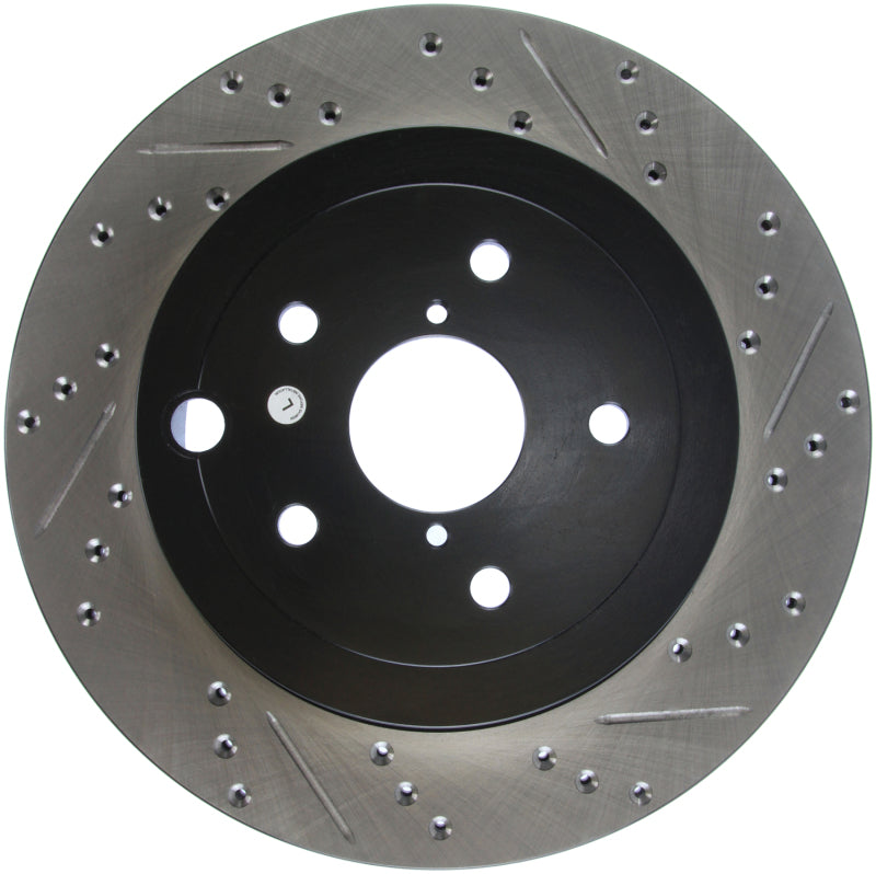 Disque de frein sport rainuré et percé StopTech 08+ Subaru STI (ne convient pas aux modèles 05-07)