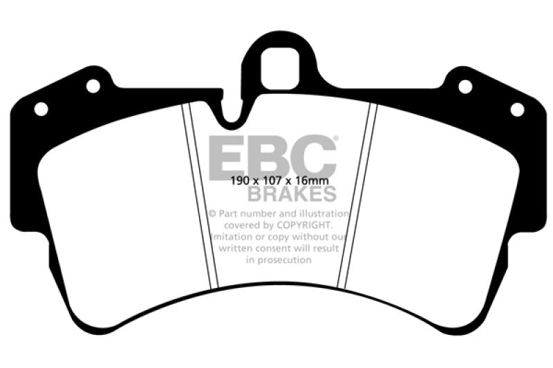 Plaquettes de frein avant extra-robustes EBC 11-15 Audi Q7 3.0 Supercharged