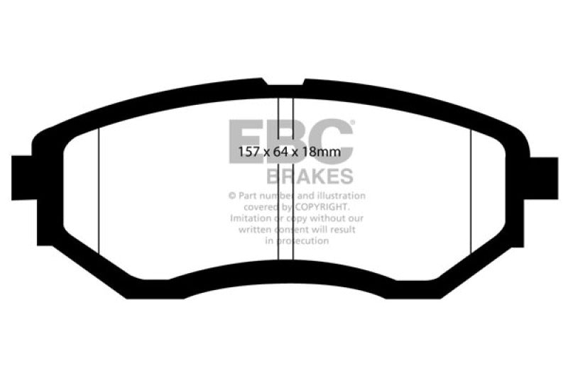 Plaquettes de frein avant extra-robustes EBC 05-08 Subaru Tribeca 3.0