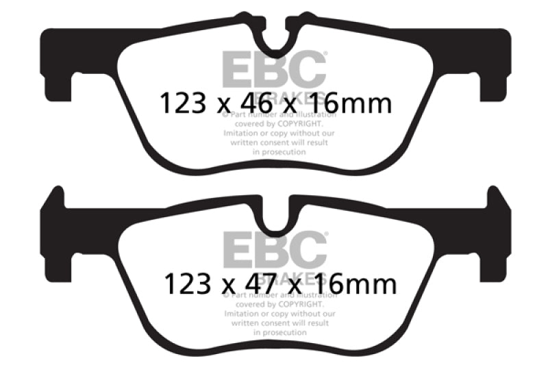 Étriers EBC 14+ BMW 228 Coupé 2.0 Turbo ATE Plaquettes de frein arrière Ultimax2