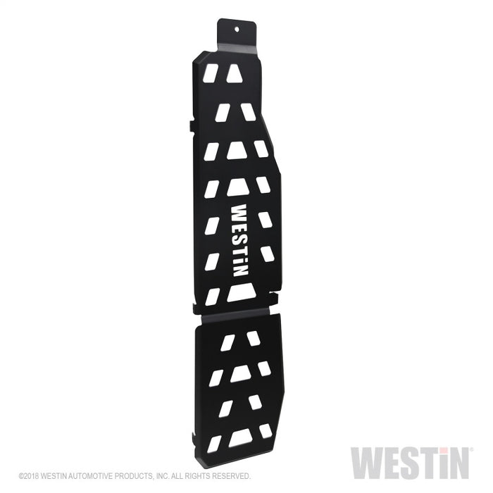 Westin 18-22 Jeep Wrangler JLU 4 portes (sauf 4xe) Plaque de protection du réservoir d'essence - Tex. Blk