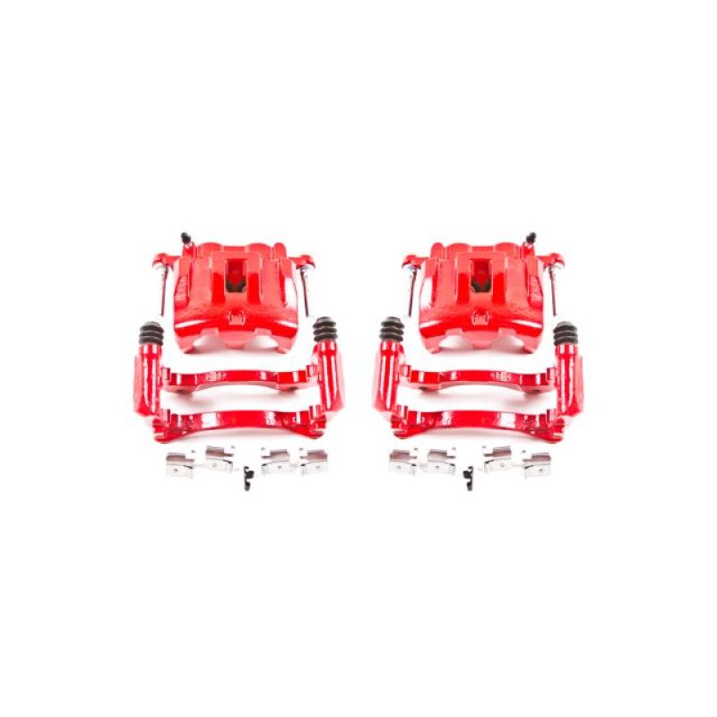 Étriers avant rouges Power Stop 99-04 Jeep Grand Cherokee avec supports - Paire