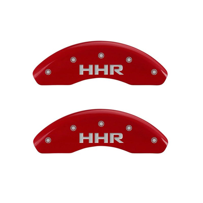 MGP Front set 2 Caliper Covers Engraved Front HHR Red finish silver ch