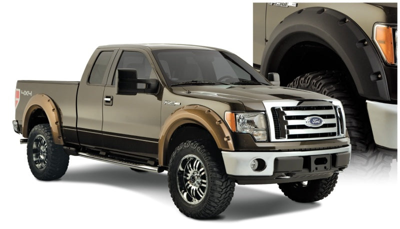 Élargisseurs de benne Bushwacker 09-14 Ford F-150 Styleside Max Pocket Style 4 pièces 67,0/78,8/97,4 po - Noir