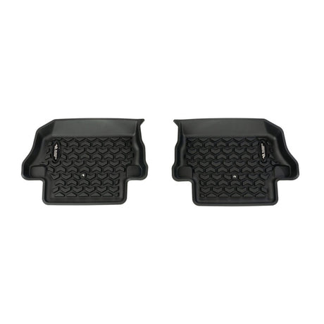 Kit de revêtement de sol Rugged Ridge noir avant/arrière/chargement complet 18-20 Jeep Wrangler JL 2 portes