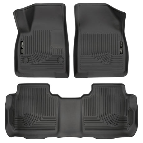Revêtements de sol pour sièges avant et 2e sièges Husky Liners Weatherbeater 17-23 Cadillac XT5 / 17-23 GMC Acadia - Noir