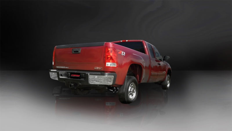 Corsa 09-13 GMC Sierra 4,8 L V8 3 po Cat-Back simple côté avec deux embouts Pro-Series noirs de 4 po