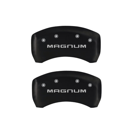 Couvre-étriers MGP 4 gravés avant et arrière finition rouge Magnum argent ch