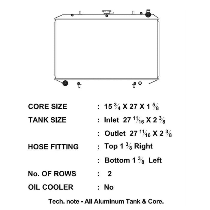 Radiateur CSF 90-97 Nissan 300ZX