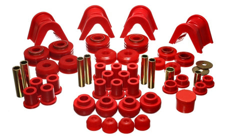 Ensemble de bagues principales Hyper-Flex rouges Energy Suspension pour pick-up Ford F-150 73-79 avec bagues en C à 2 degrés