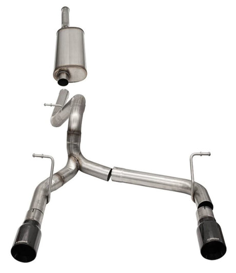 Corsa 2018-2025 Jeep Wrangler JLU 3.6L 2.75in Sport Cat-Back Exhaust w/ 4in Black Tips