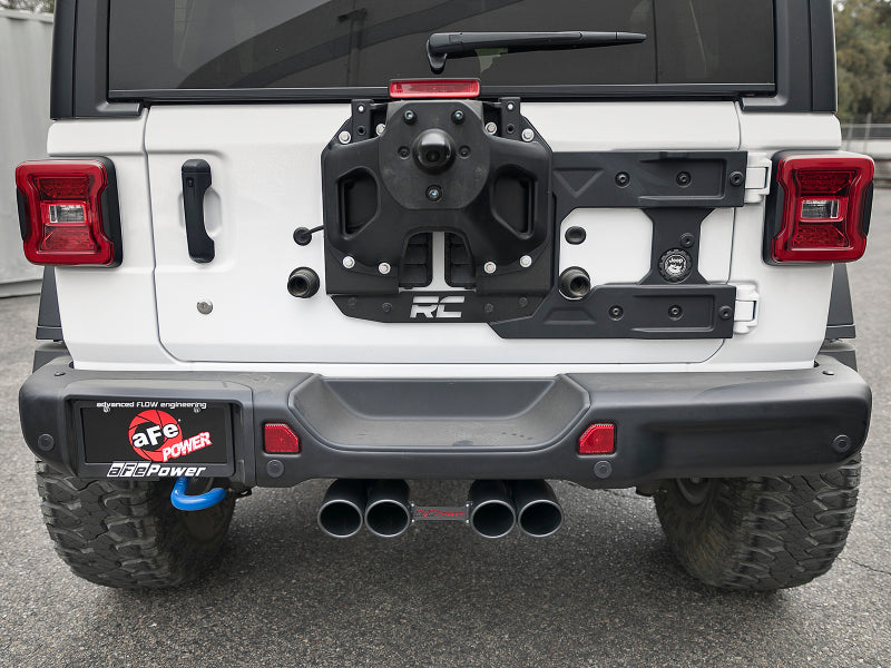 Échappement Cat-Back aFe Rebel Series 2,5 pouces 304 SS avec embout noir 18-20 Jeep Wrangler (JL)