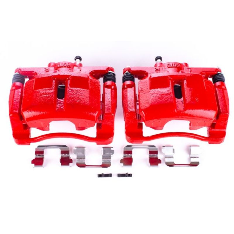 Étriers avant rouges Power Stop 13-18 Mazda CX-5 avec supports - Paire