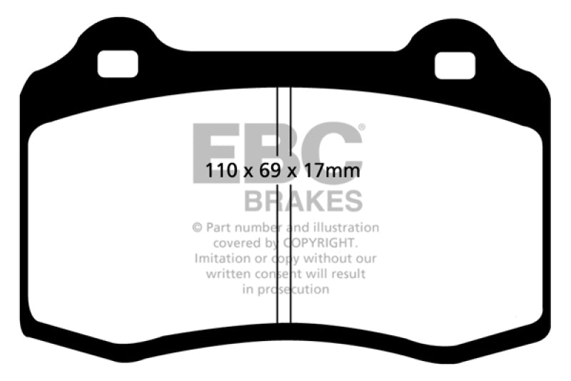 Plaquettes de frein avant EBC 92-00 Dodge Viper 8.0 Yellowstuff