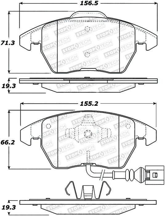 Plaquettes de frein avant StopTech Sport Performance 11-17 Volkswagen Jetta