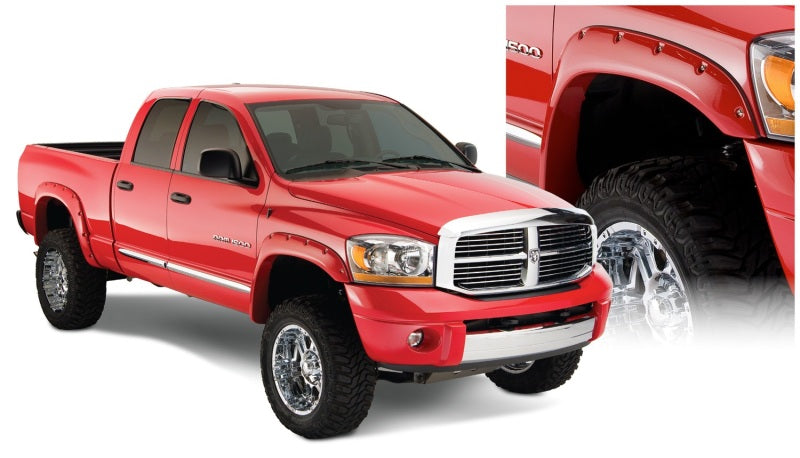 Bushwacker 02-08 Dodge Ram 1500 Fleetside Pocket Style Flares 4 pièces 75,9/76,3/97,9 pouces - Noir