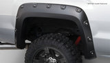 Élargisseurs de capot Bushwacker 15-18 GMC Sierra 2500 HD Boss Pocket Style 2 pièces - Noir