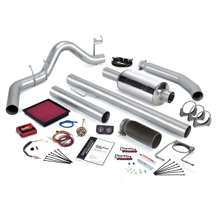 Banks Power 01 Dodge 5.9L 245Hp Ext Cab Stinger System - Échappement simple SS avec embout chromé