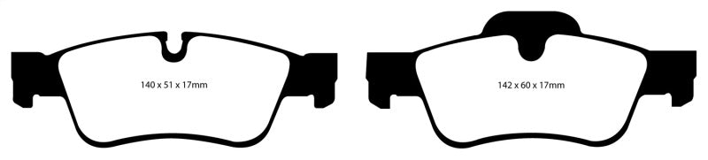 Plaquettes de frein arrière Redstuff EBC 12+ Mercedes-Benz G63 AMG 5.5 Twin Turbo