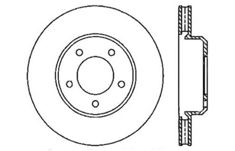 Rotor avant droit percé et fendu StopTech 05-13 Chrysler300/300C / 09-12 Dodge Challenger