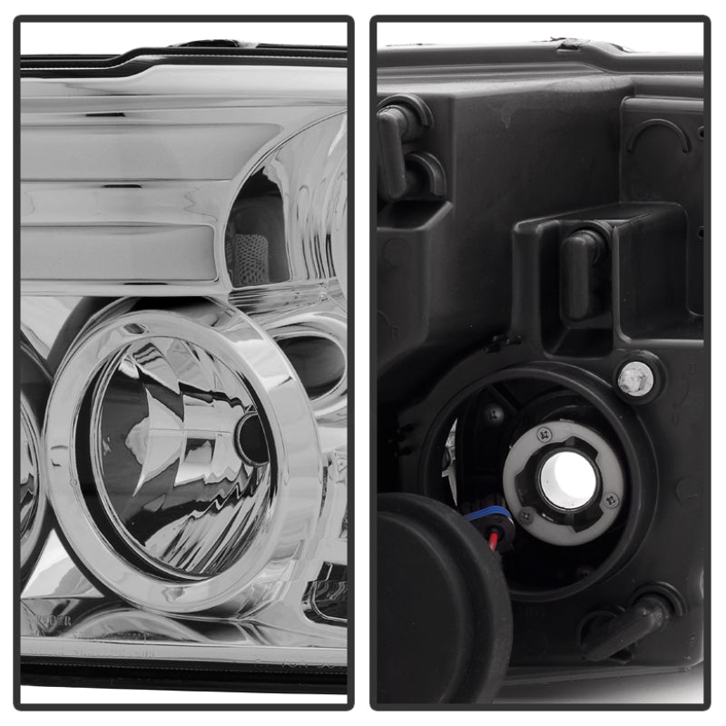 Phares de projecteur Spyder Dodge Ram 13-15 Barre lumineuse DRL Chrome PRO-YD-DR13-LBDRL-C