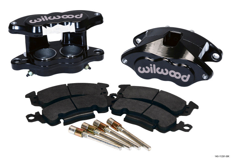 Kit d'étrier avant Wilwood D52 - Piston noir Pwdr 2,00/2,00 pouces, rotor 1,04 pouces