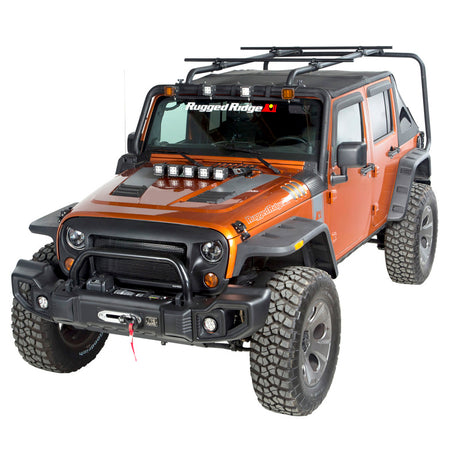 Kit de galerie de toit Sherpa 4 portes pour Jeep Wrangler 07-18 Rugged Ridge